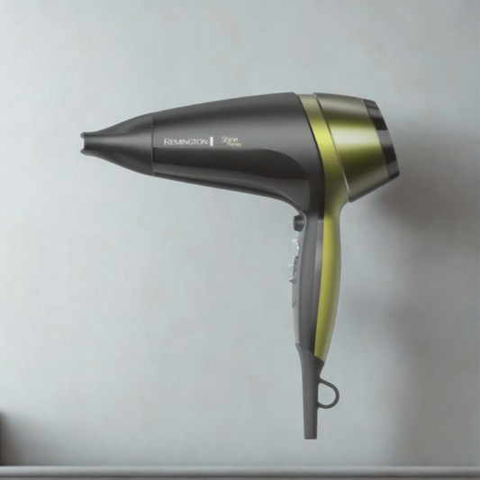 Secador Remington Shine Therapy Original 2300W - Tecnología Iónica, Aguacate y Macadamia para Cabello con Brillo Espejo