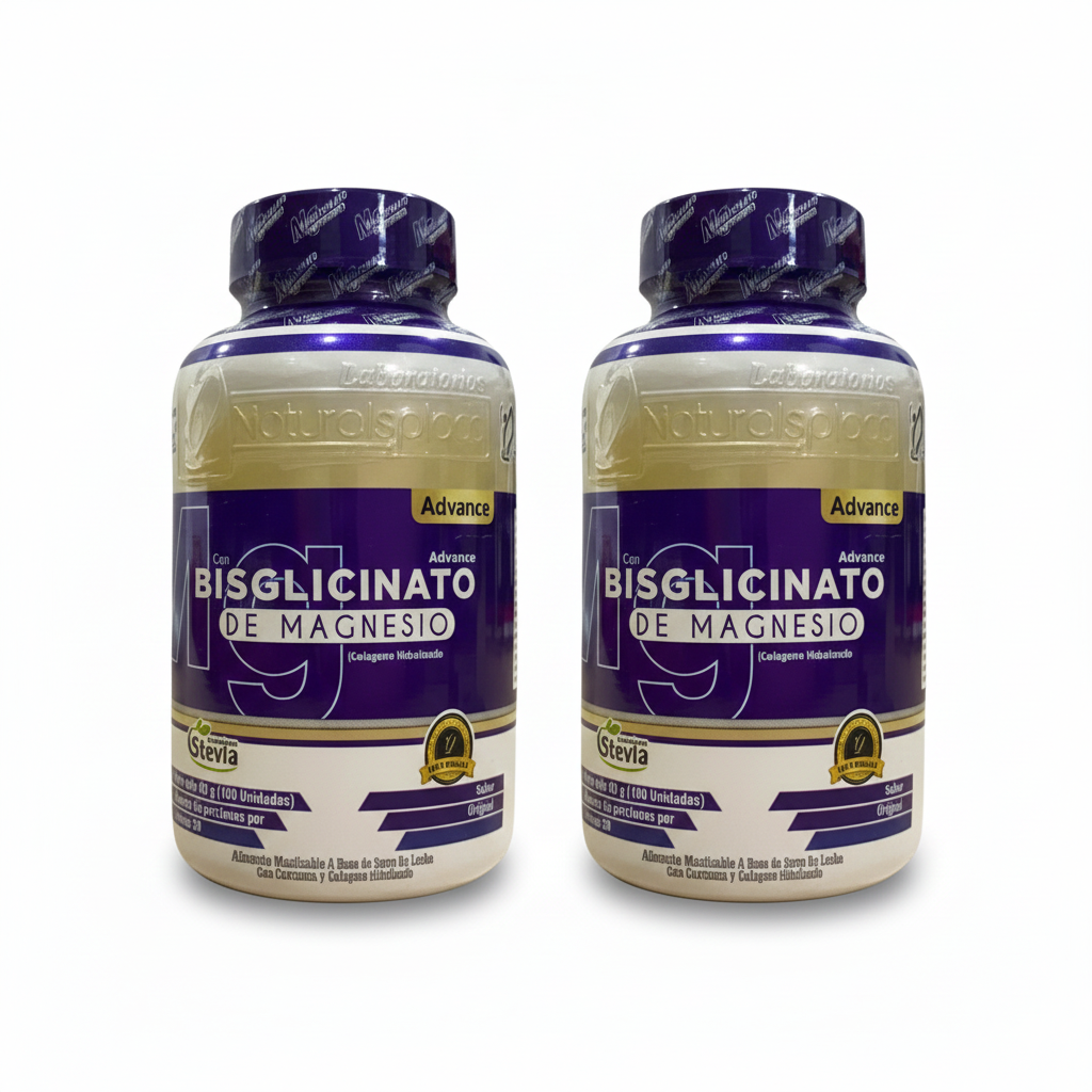 COMBO X2 Bisglicinato de Magnesio (200 Cápsulas) – Máxima Absorción, Doble Tratamiento para Sueño Profundo y Calambres