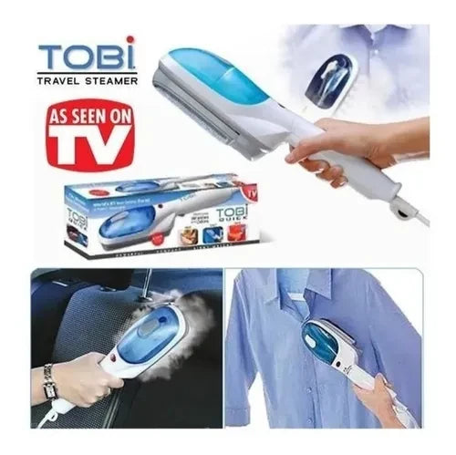 Plancha a Vapor Portátil Tobi para Viajes - Desestirado Rápido, Elimina Olores y Segura para Telas Delicadas (800W)