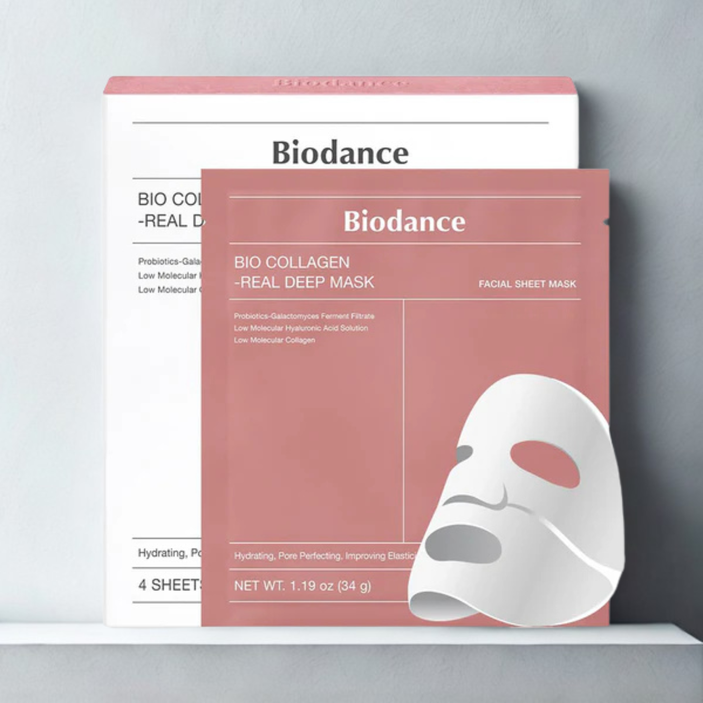 Mascarilla Facial Biodance colágeno y ácido hialurónico COMBO X2 – Hidratación y Rejuvenecimiento Instantáneo