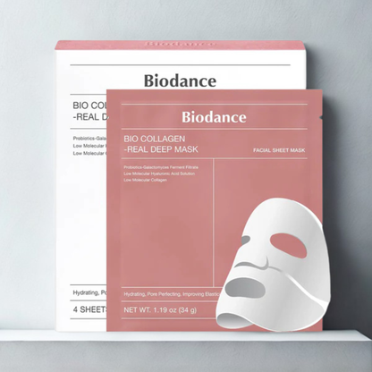 Mascarilla Facial Biodance colágeno y ácido hialurónico COMBO X2 – Hidratación y Rejuvenecimiento Instantáneo