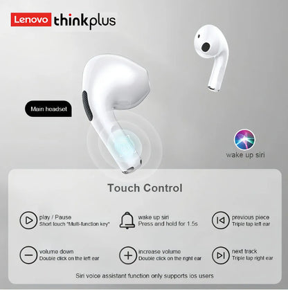 Auriculares Inalámbricos Lenovo LP40 Pro (Originales) - Cancelación de Ruido, Estuche de Carga y Resistencia IPX5