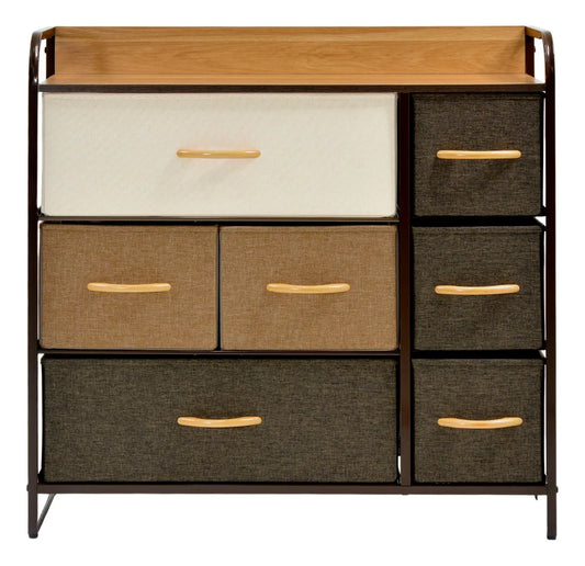 Cómoda Organizadora Metálica de 7 Cajones (Buró), Diseño Industrial Moderno, Almacenamiento Amplio