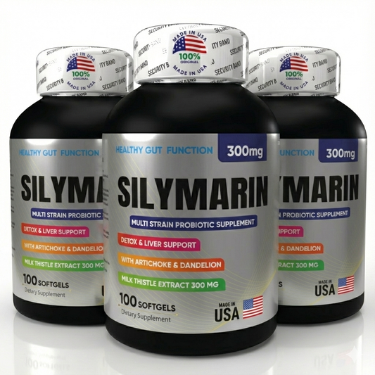 PACK AHORRO X3 Silimarina Americana (300 Softgels) – Tratamiento Completo para Protección, Regeneración Hepática y Hígado Graso