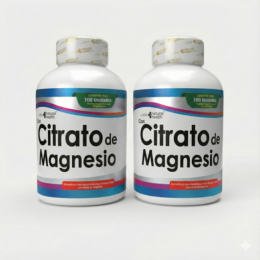 COMBO X2 Citrato de Magnesio Natural Health (200 Softgels) – Doble Apoyo, Sueño Profundo, Energía y Estreñimiento