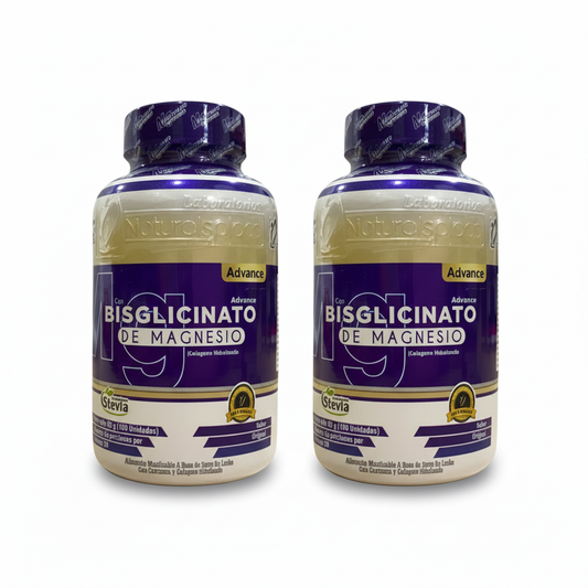 COMBO X2 Bisglicinato de Magnesio (200 Cápsulas) – Máxima Absorción, Doble Tratamiento para Sueño Profundo y Calambres