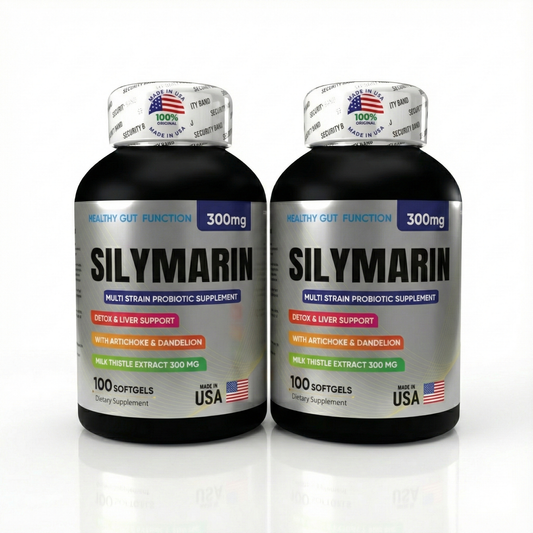 COMBO X2 Silimarina Americana (200 Softgels) – Doble Tratamiento para Protección, Desintoxicación y Regeneración Hepática