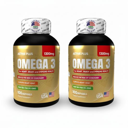 COMBO X2 Omega 3 ACTIVE PLUS Americano (200 Cápsulas) – Doble Suministro para Salud Cardiovascular, Cerebral y Absorción Mejorada