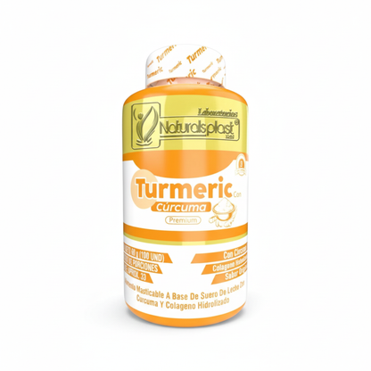 Cúrcuma Premium + Colágeno Hidrolizado (x100 Tabs) – Antiinflamatorio Natural, Alivio Articular y Movilidad Sin Azúcar