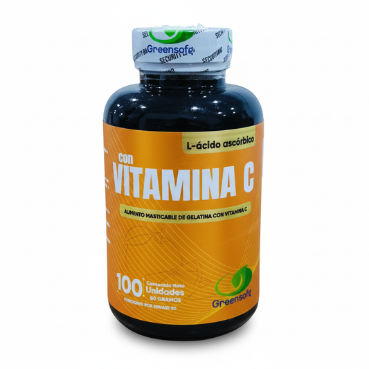 Vitamina C de Alta Pureza (x100 Softgels) – Refuerzo Inmunológico, Producción de Colágeno y Potente Antioxidante