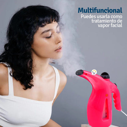 Vaporizador Multifuncional 4 en 1 PLA1 - Plancha Vertical Rápida, Sauna Facial y Esterilizador Portátil (300ml)