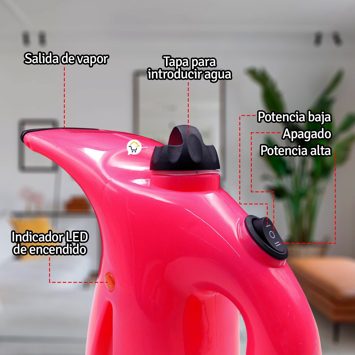 Vaporizador Multifuncional 4 en 1 PLA1 - Plancha Vertical Rápida, Sauna Facial y Esterilizador Portátil (300ml)