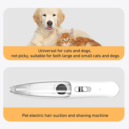 Máquina de Afeitar y Recortar para Mascotas Inalámbrica con Aspiradora Integrada - Aseo Preciso, Silencioso y Cero Desorden